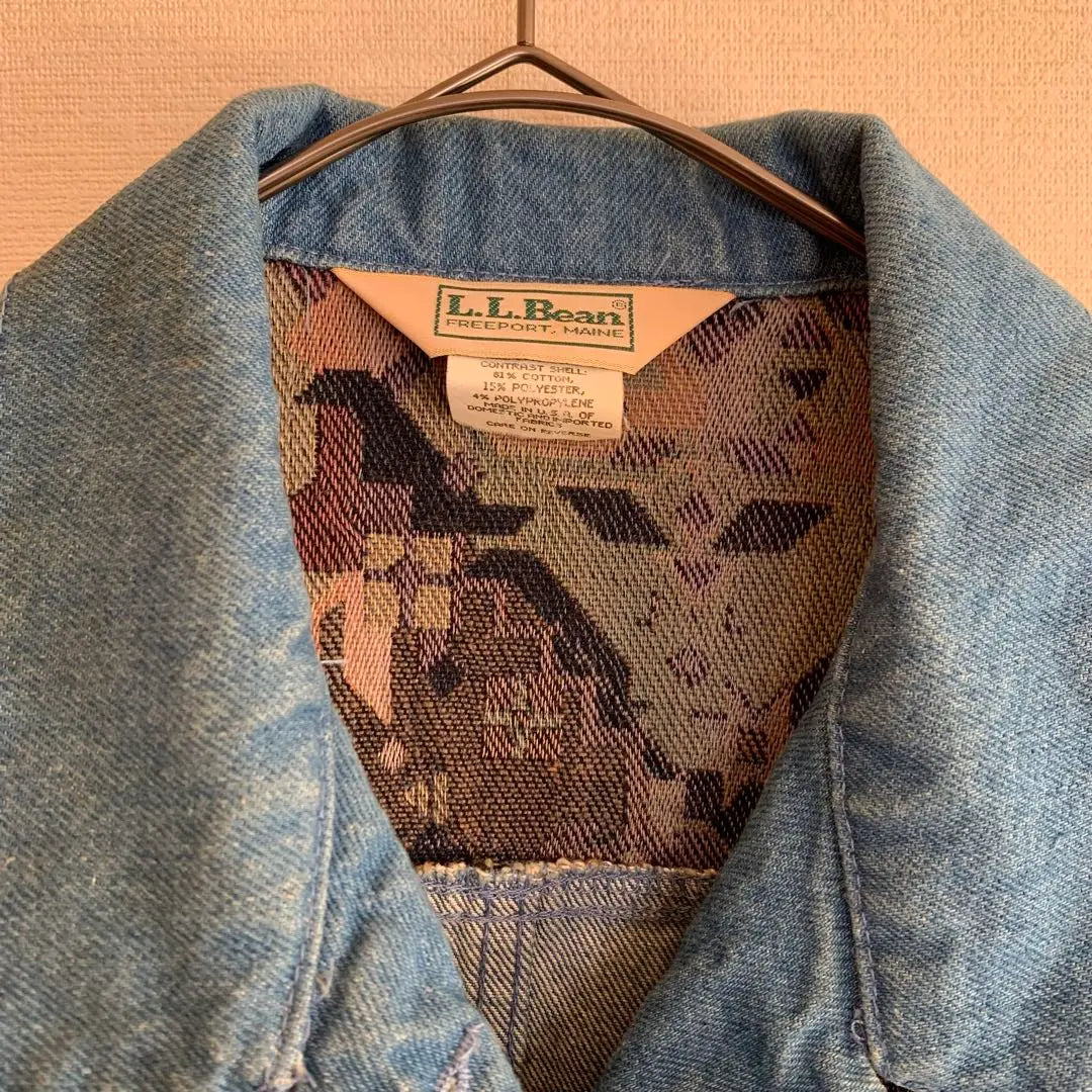 Chaqueta vaquera tipo mono LLBean de los años 80 fabricada en EE. UU.