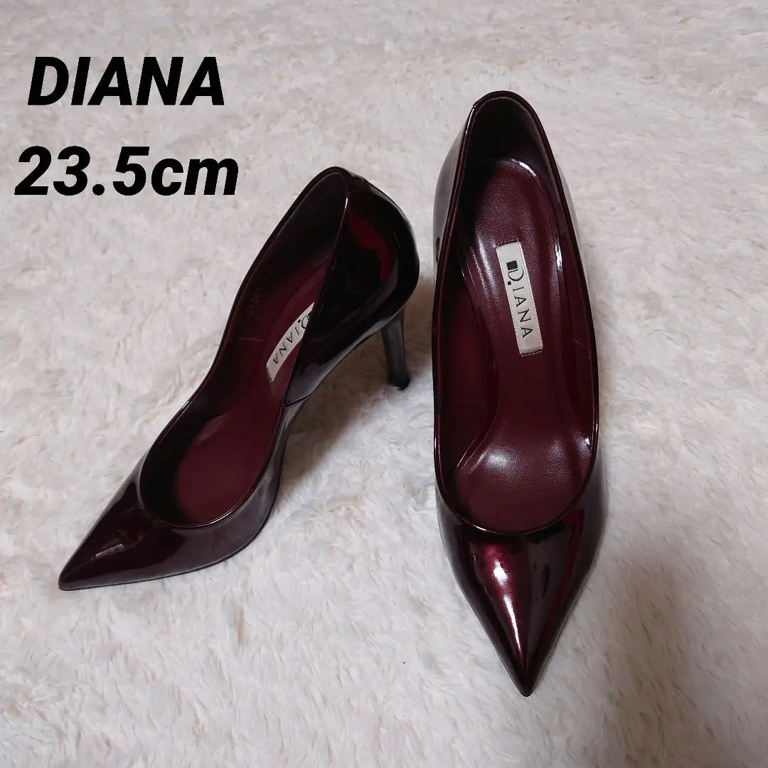 ✨Good condition✨ Diana Pointed Toe Stilettoe Bordeaux Enamel | ✨美品✨ダイアナ ポインテッドトゥ ピンヒール ボルドー エナメル