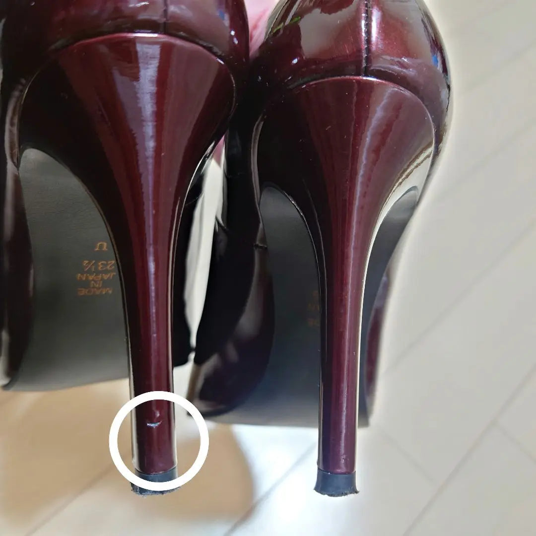 ✨Good condition✨ Diana Pointed Toe Stilettoe Bordeaux Enamel | ✨美品✨ダイアナ ポインテッドトゥ ピンヒール ボルドー エナメル