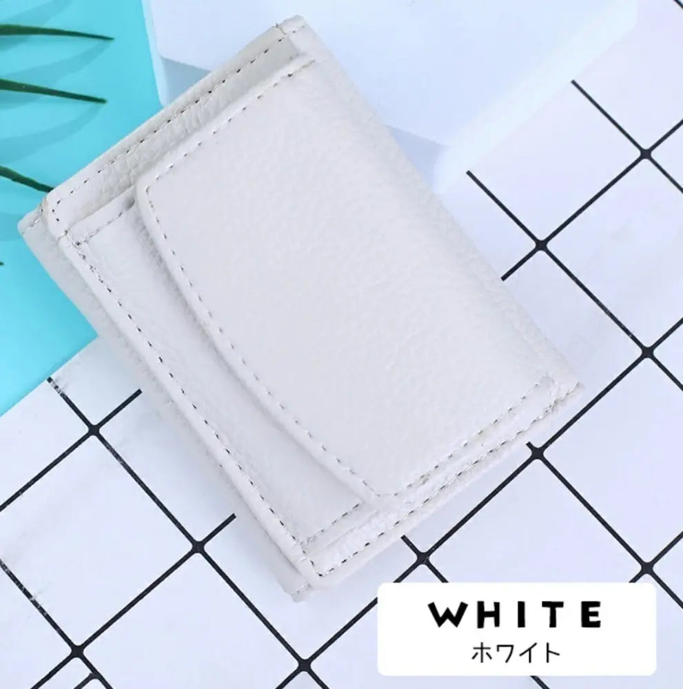 Card holder, mini wallet, white, folding wallet, compact wallet, coin purse | カード入れ ミニ財布 ホワイト 折りたたみ財布 コンパクト財布 小銭入れ