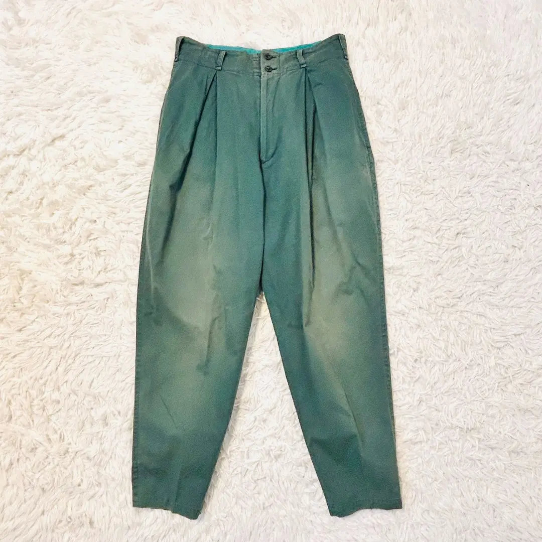 [Vintage] Yohji Yamamoto Wise Green Tapered Easy Pants