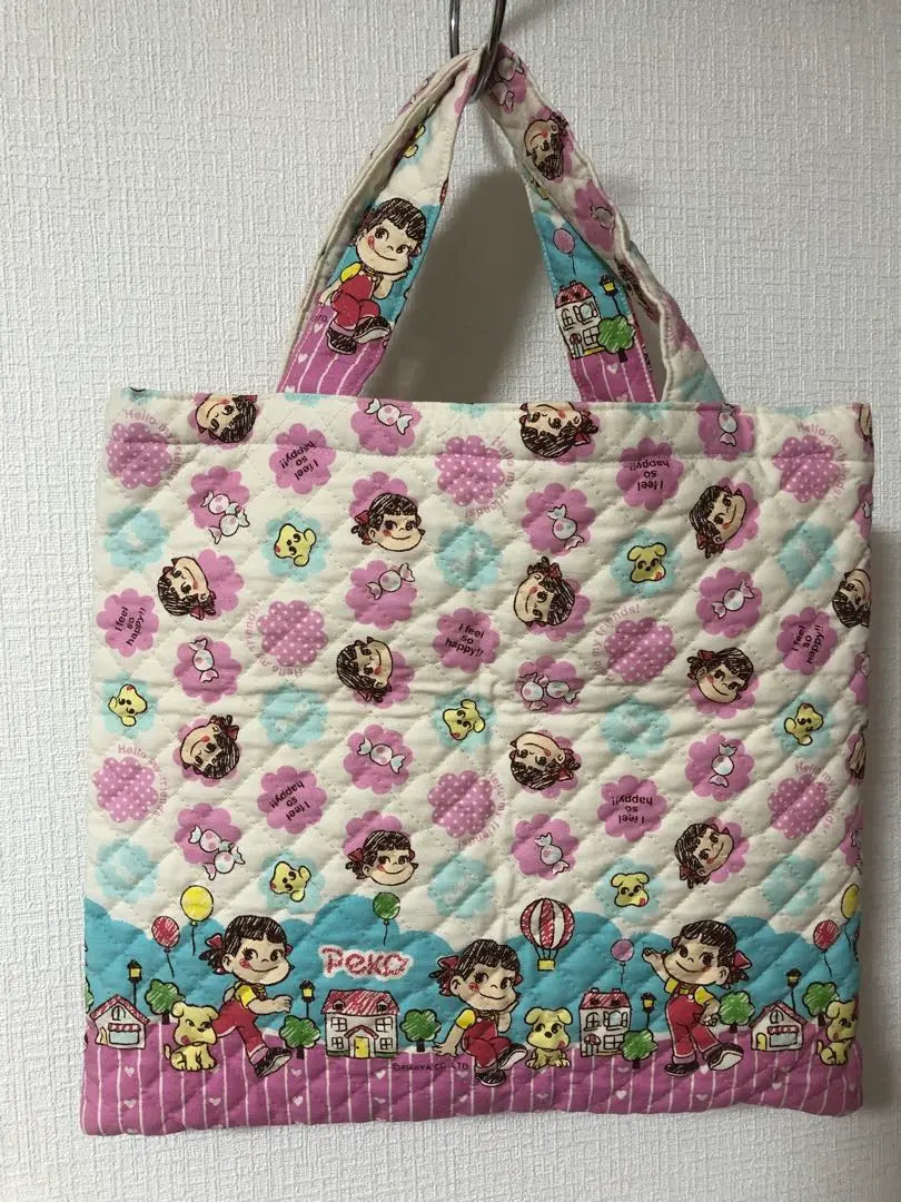 Peko-chan Quilted Fabric Tote Bag