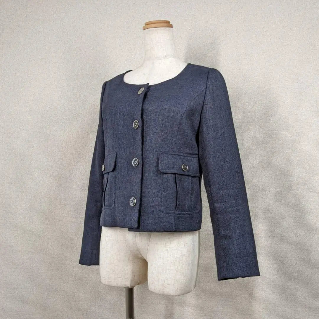 [Proporción] Sin color chaqueta azul marino 2 M hermosos productos formales | 【プロポーション】ノーカラージャケット ネイビー 2 M 美品 フォーマル