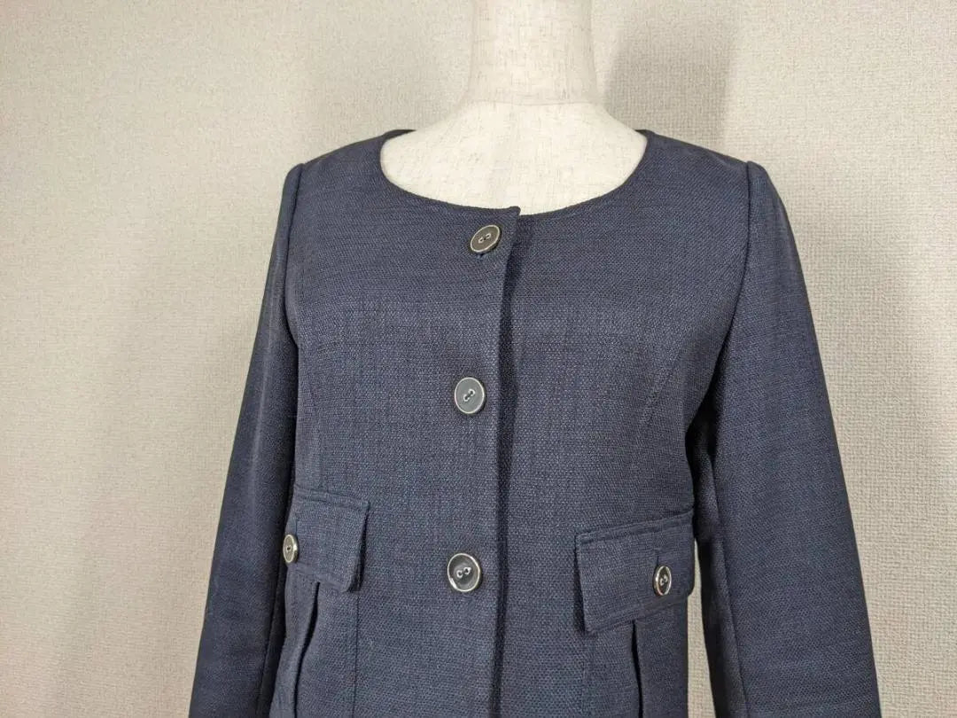 [Proporción] Sin color chaqueta azul marino 2 M hermosos productos formales | 【プロポーション】ノーカラージャケット ネイビー 2 M 美品 フォーマル