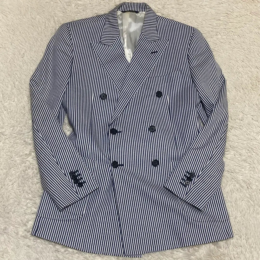 BROOKS BROTHERS [Made in Italy] Stripe Double Top Quality Suit