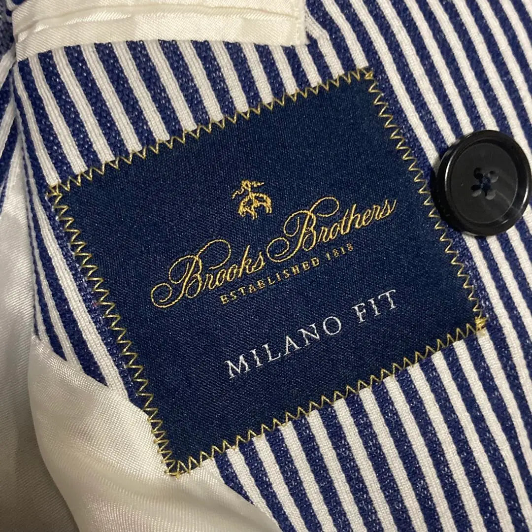 BROOKS BROTHERS [Made in Italy] Stripe Double Top Quality Suit