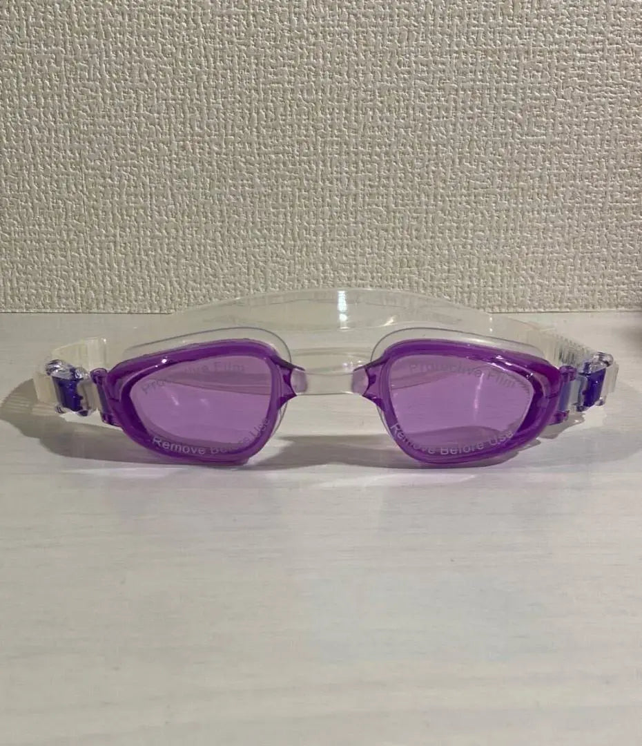 ★Swimming goggles, purple, for adults, with nose belt