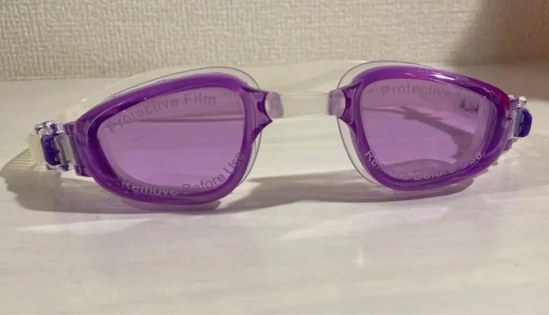 ★Swimming goggles, purple, for adults, with nose belt