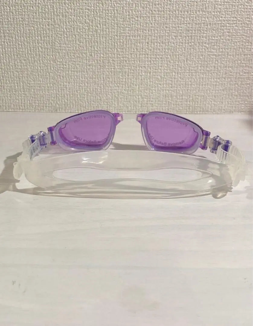 ★Swimming goggles, purple, for adults, with nose belt