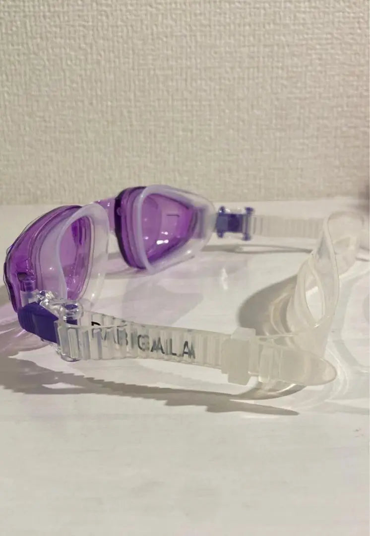 ★Swimming goggles, purple, for adults, with nose belt