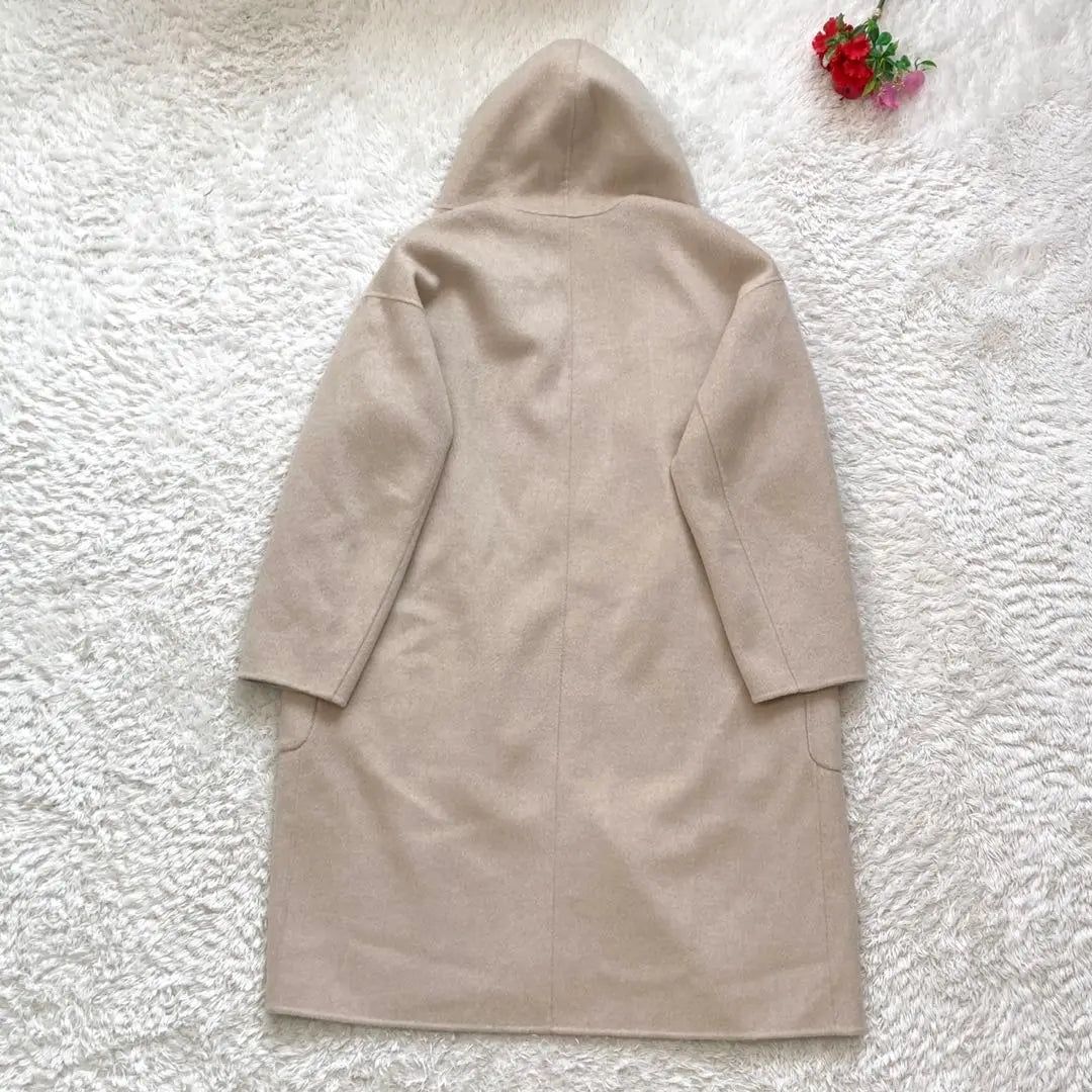 Unused ✨Galleevee Wool Double Face Open Collar Hooded Coat