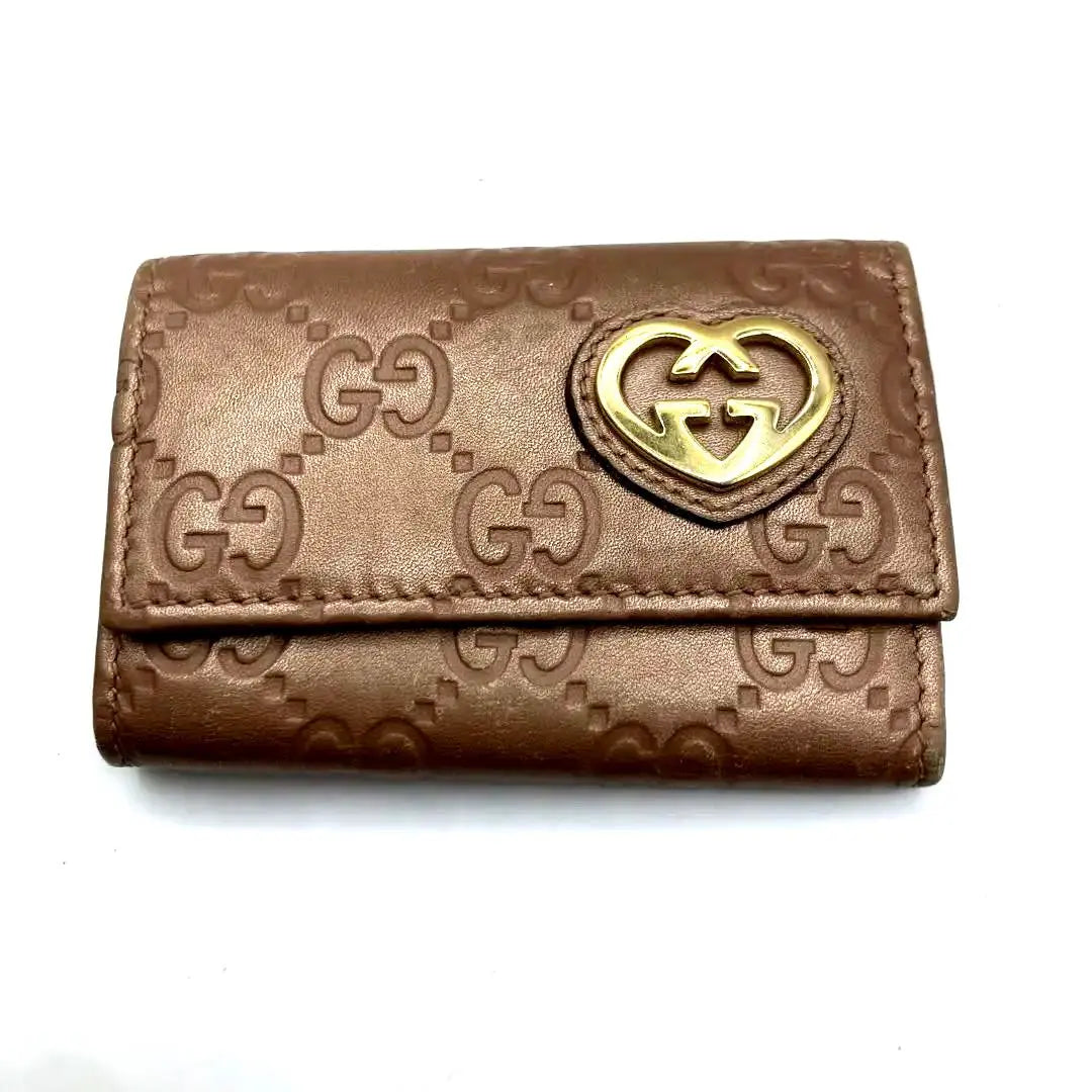 Estuche GUCCI de piel con estampado GG para 6 llaves (0074)