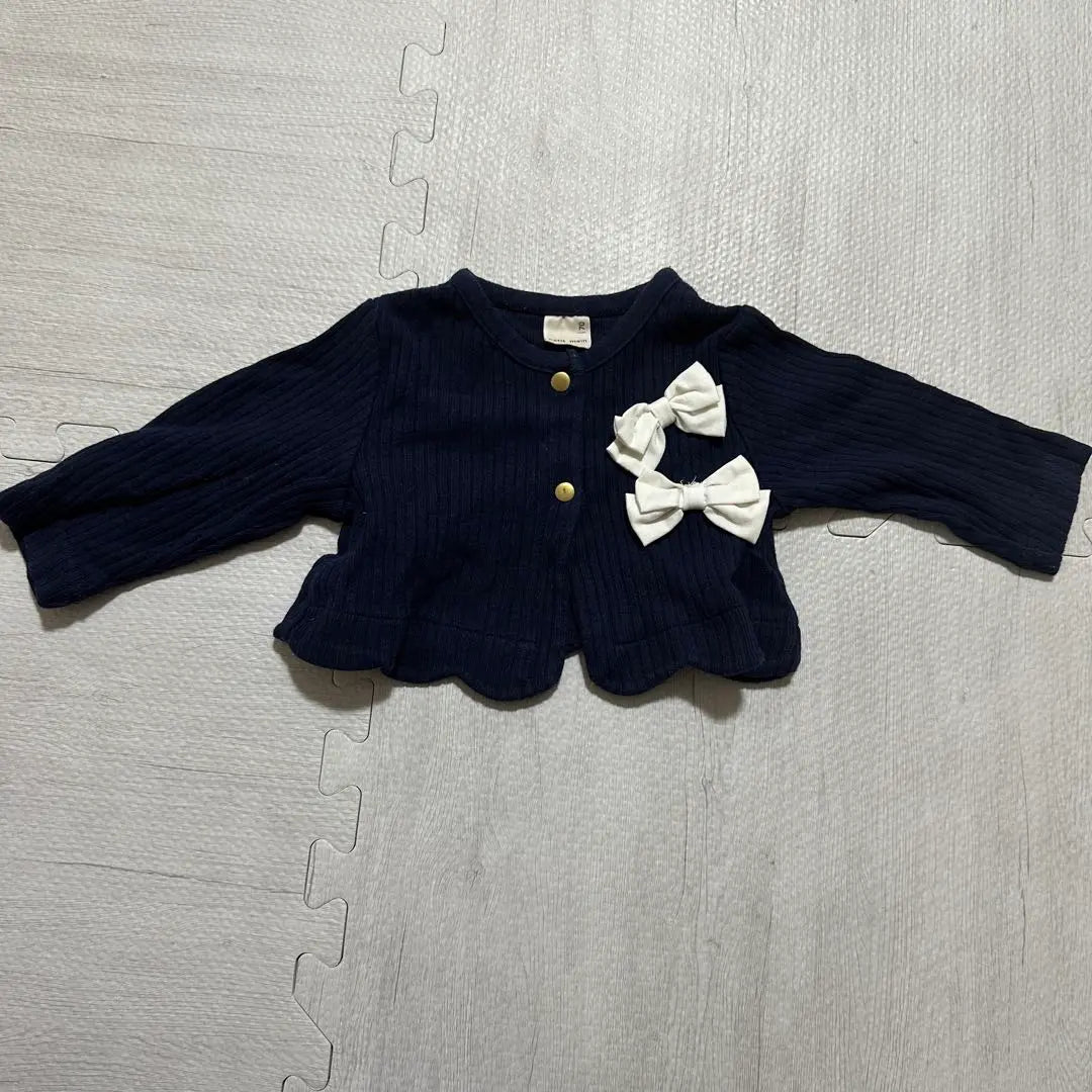 petit main navy cardigan size70