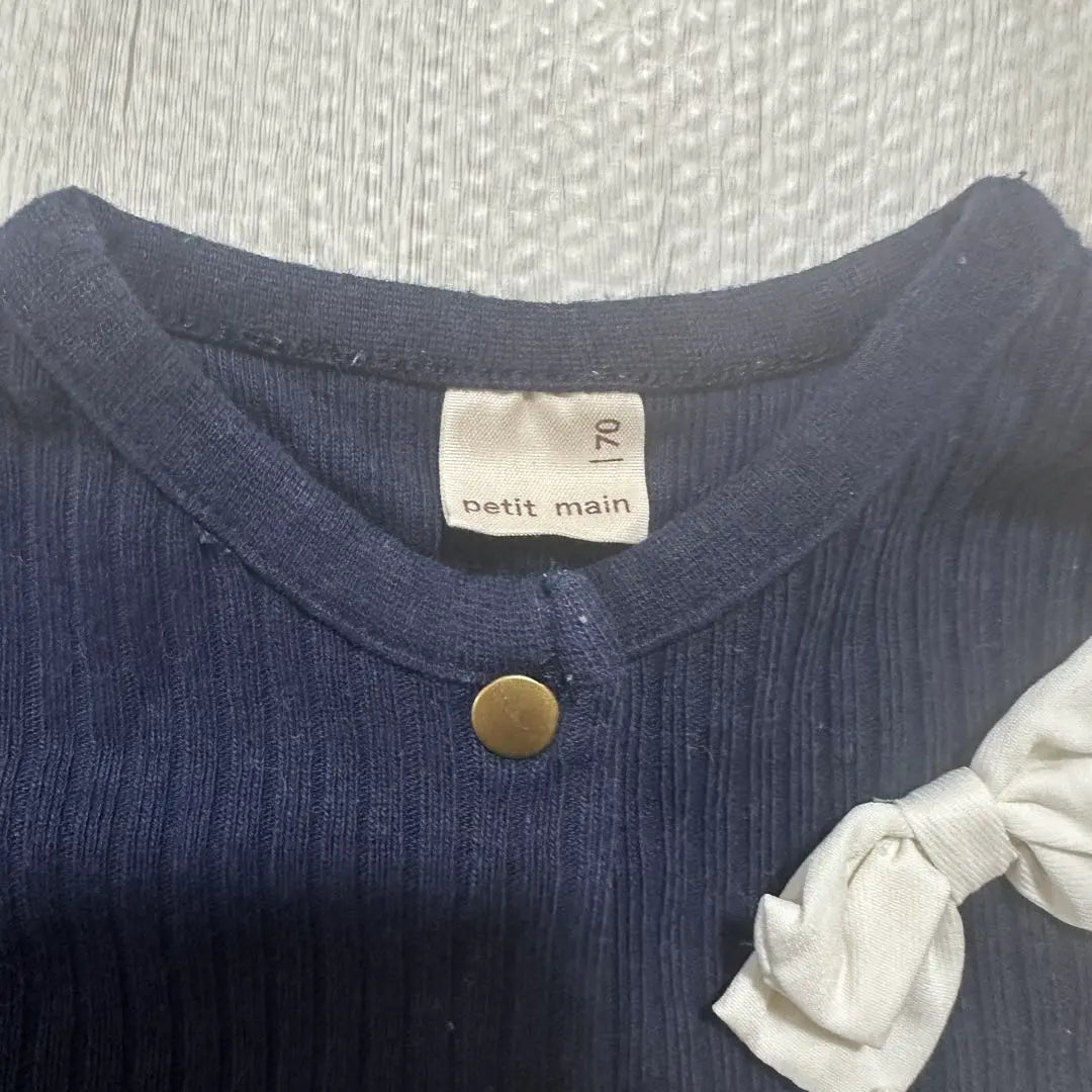 petit main navy cardigan size70