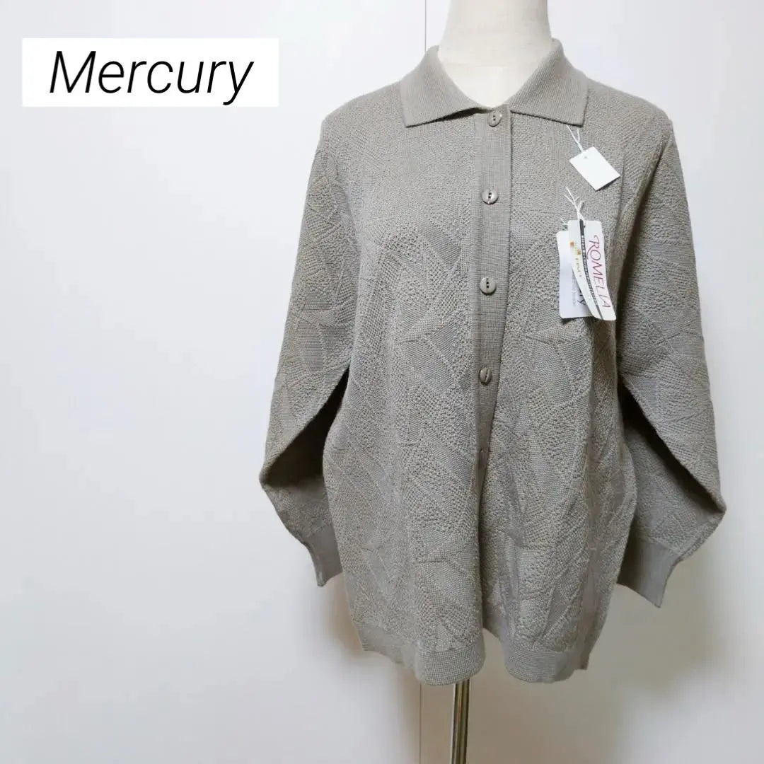 Good condition ♡ Mercury knit top with buttons for women, gray | 美品♡ Mercury ニット　トップス　ボタン付き　レディース　グレー