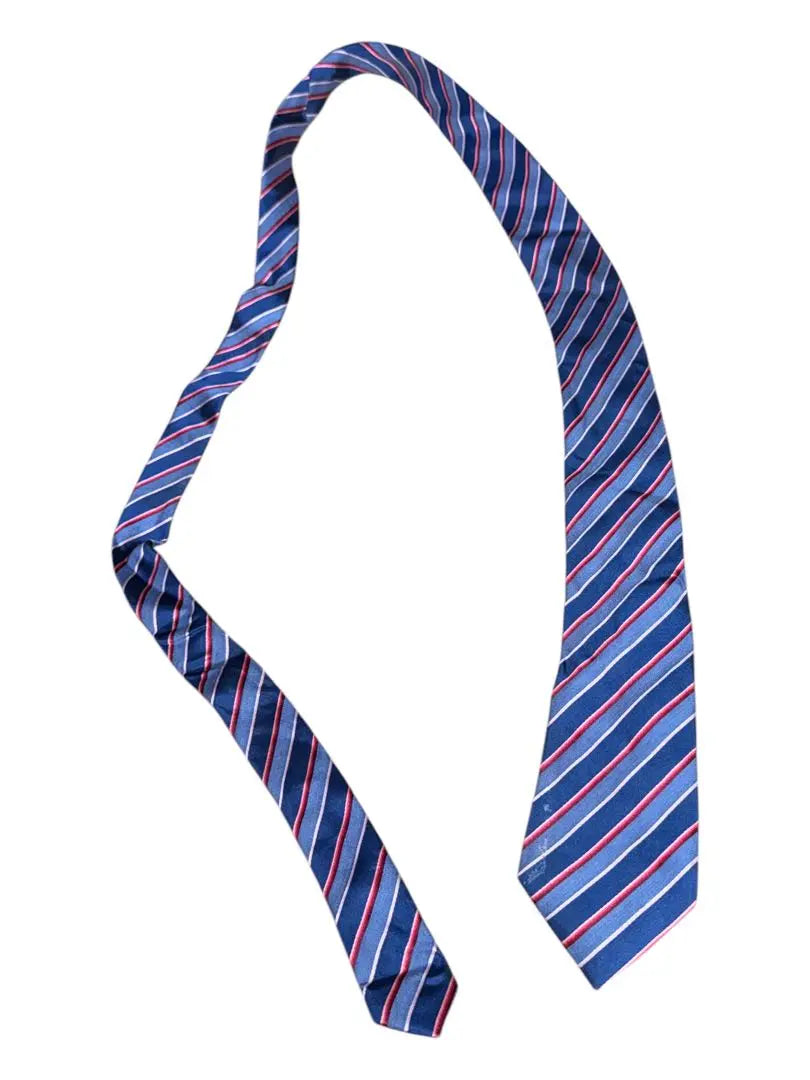 ALFA NI Blue Red Striped Slim Tie