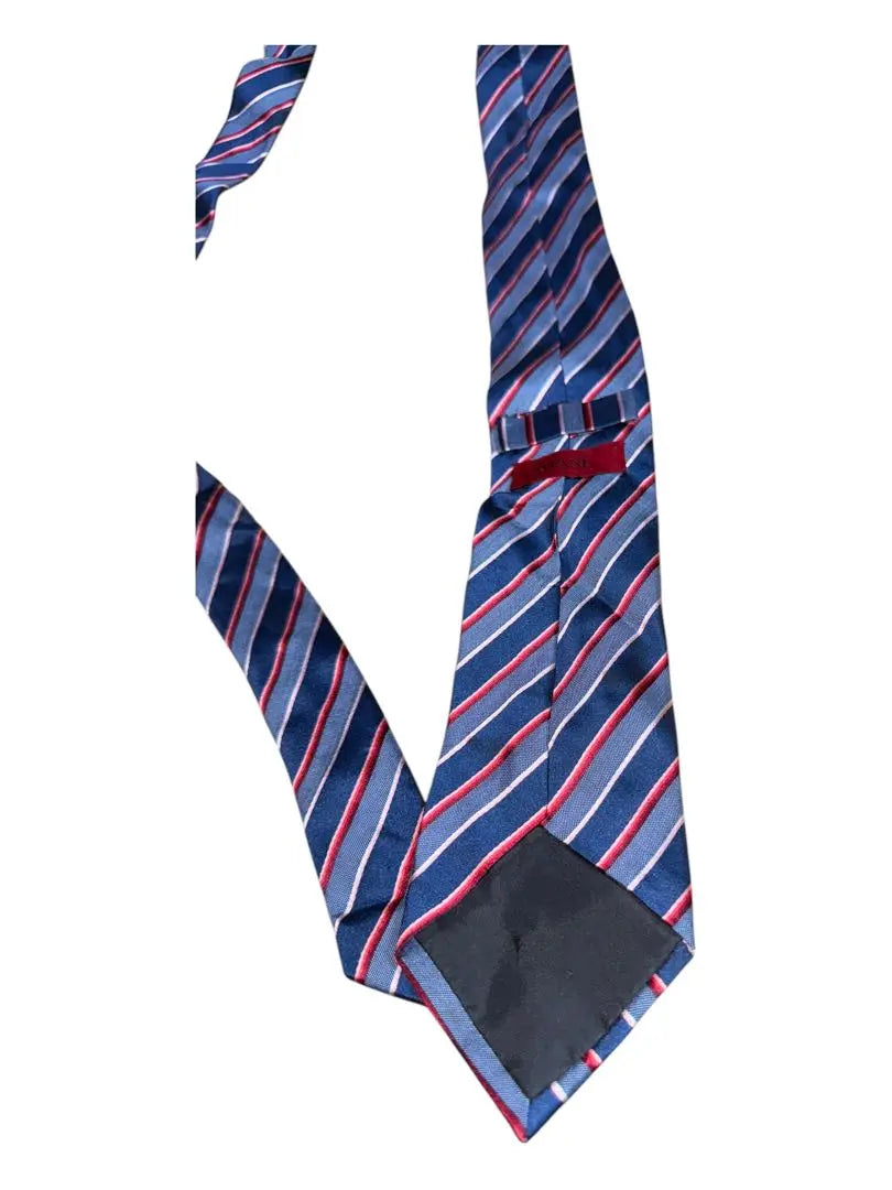 ALFA NI Blue Red Striped Slim Tie