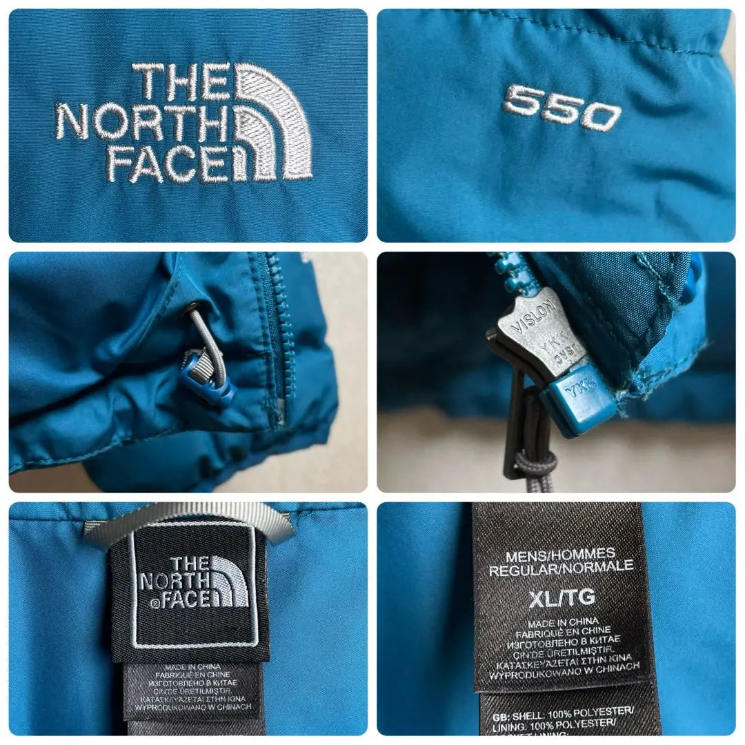 Chaqueta de plumas azul de North Face para hombre