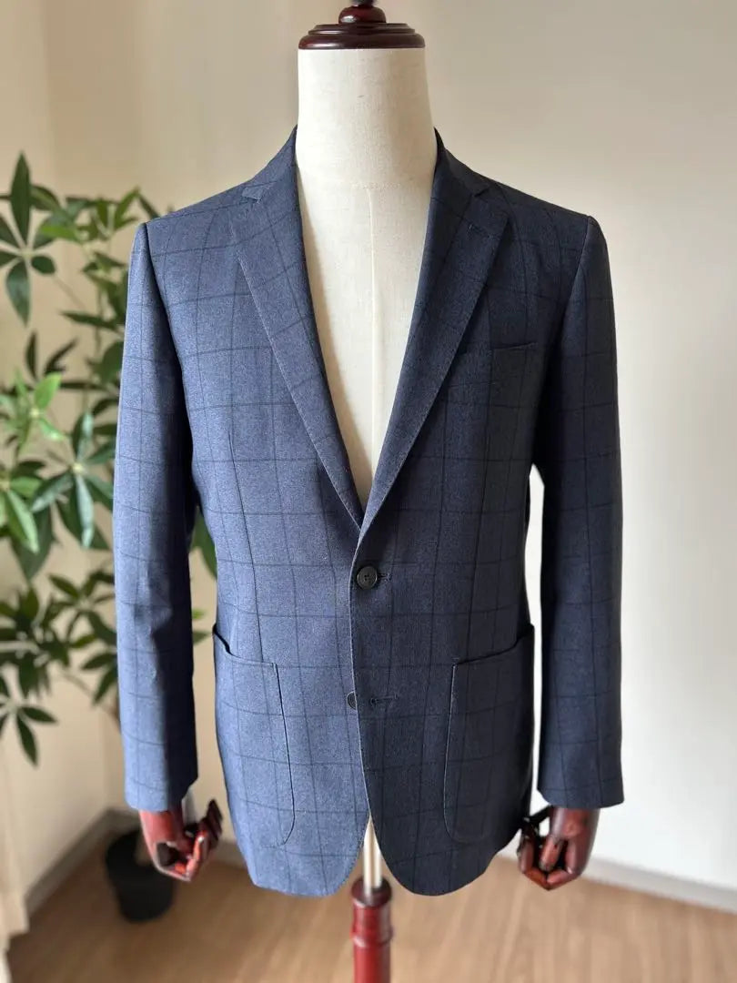 [Good condition] ORIHICA window pen pattern tailored jacket size L