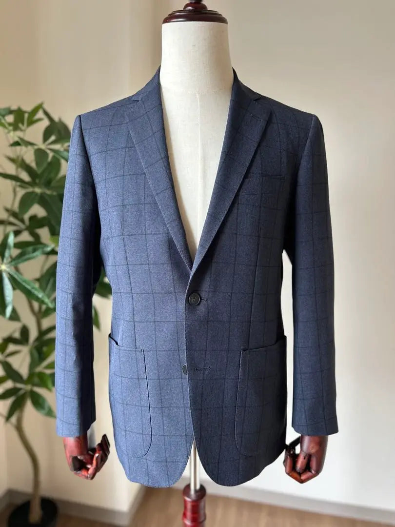 [Good condition] ORIHICA window pen pattern tailored jacket size L