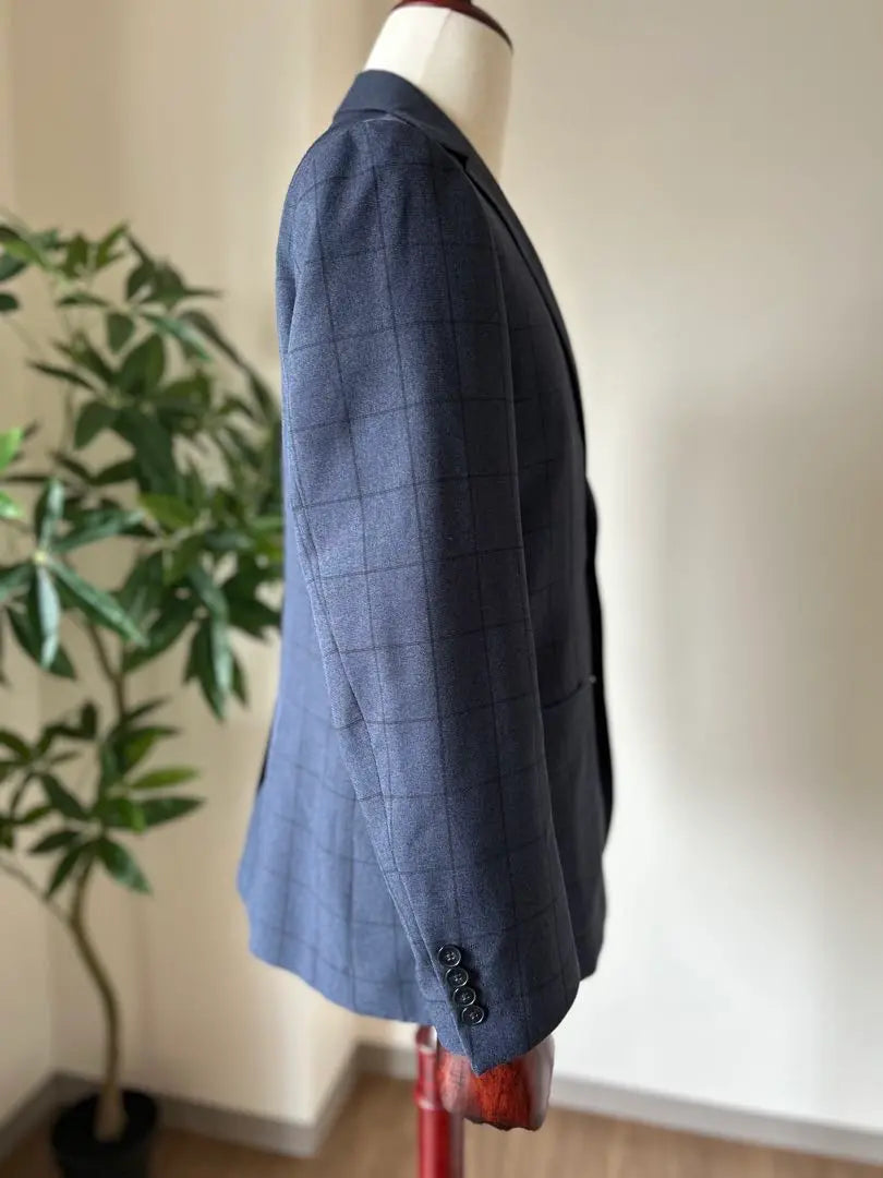 [Good condition] ORIHICA window pen pattern tailored jacket size L