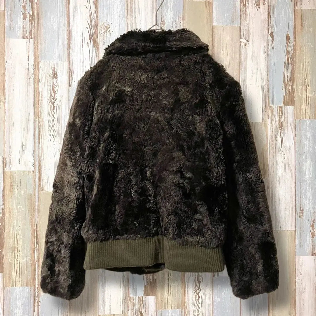 Lope Picnic Faux Fur Jacket Monster Fur Coat M Brown