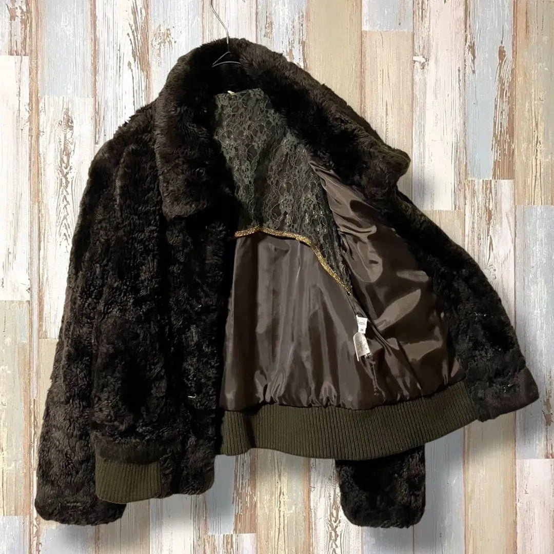 Lope Picnic Faux Fur Jacket Monster Fur Coat M Brown