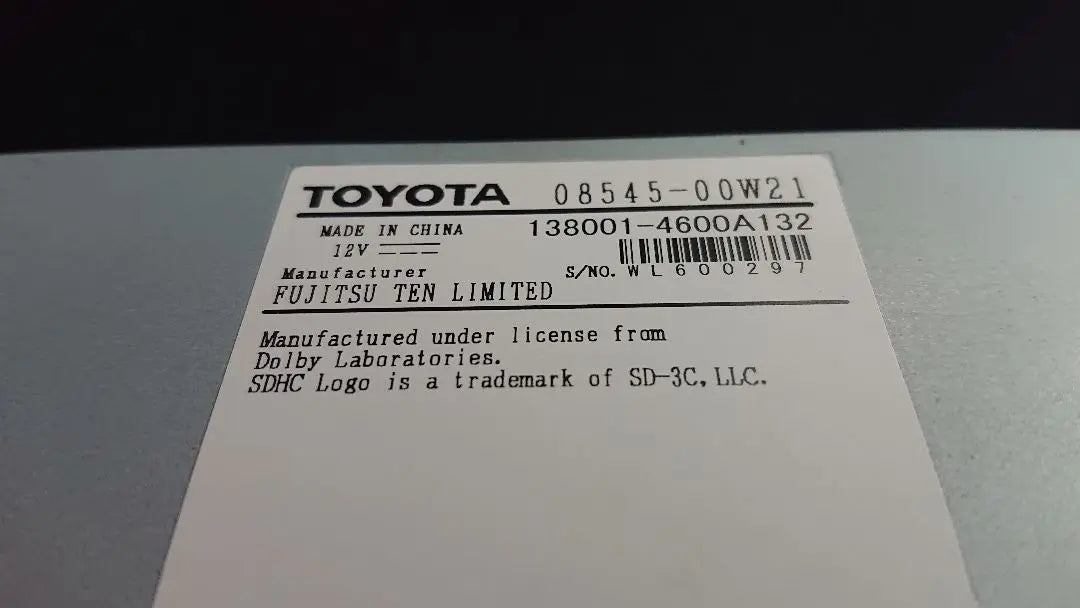 Solo usado para el Alphard Vellfire serie 20 Sistema de navegación original Toyota de 9 pulgadas