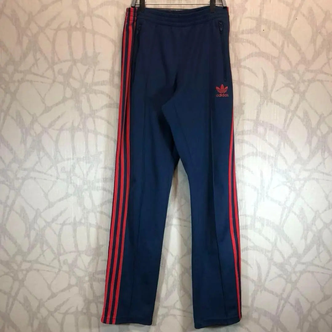 [Super Rare] Adidas Track Pants Trefoil Logo Embroidered Logo Side Line