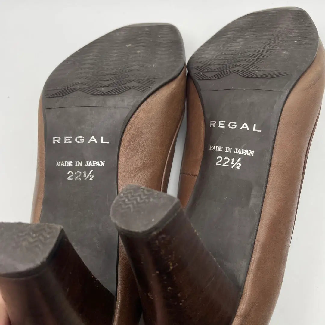 REGAL Pumps 22.5cm Heel Regal Brown Shoes Women's