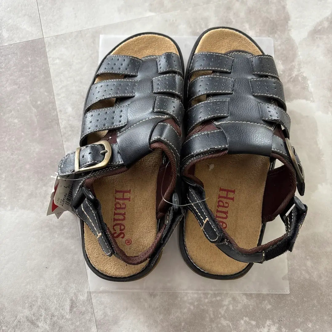 Hanes Comfort Sandals Black Home Storage Item