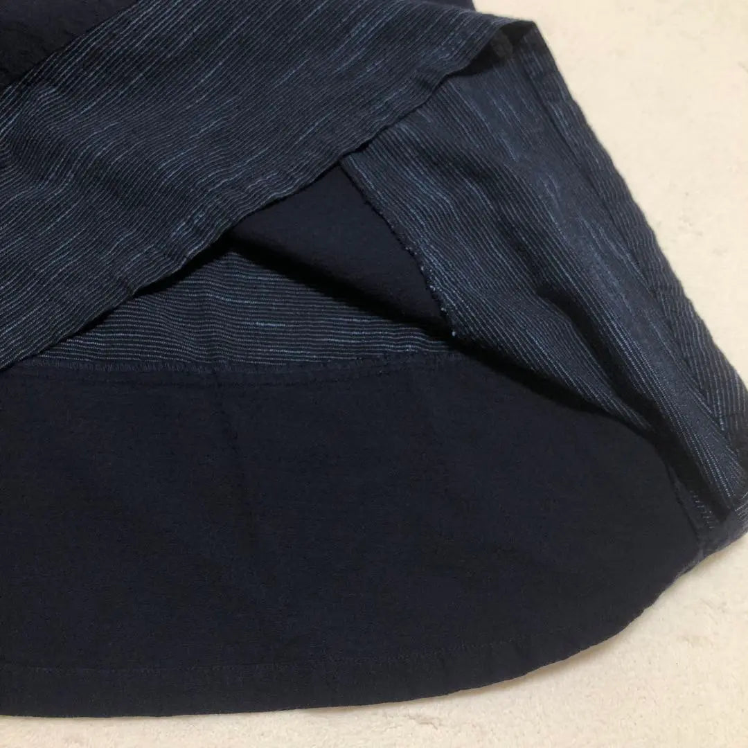 Vestido largo Saiai Ai Kurume Kasuri con cremallera frontal de algodón y tejido Miyata