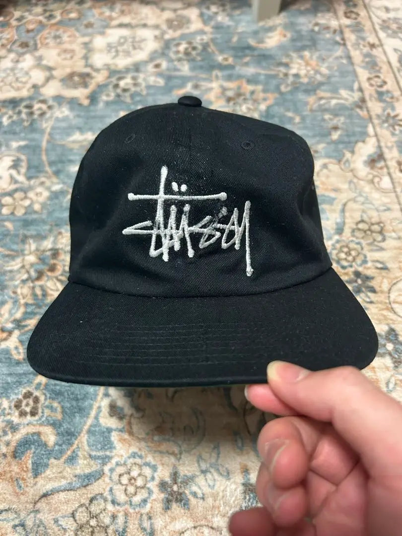 (Scratch and creased) Stussy Black Cap Embroidered Logo