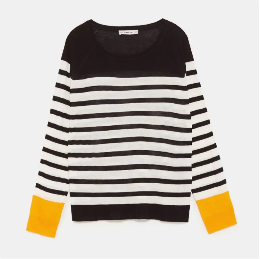 New ☆ ZARA Zara Border Pattern Knit Pullover S | 新品☆ZARA ザラ ボーダー柄ニットプルオーバー S