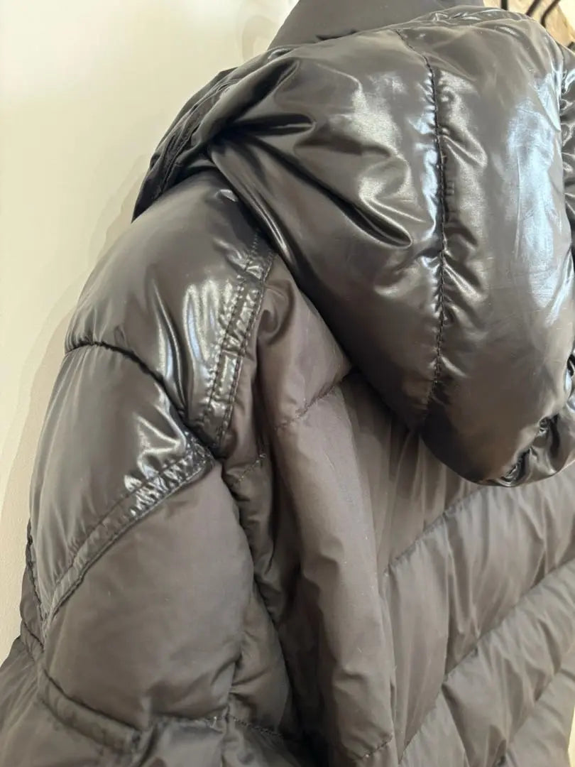 MONCLER Grey Hooded Down Jacket