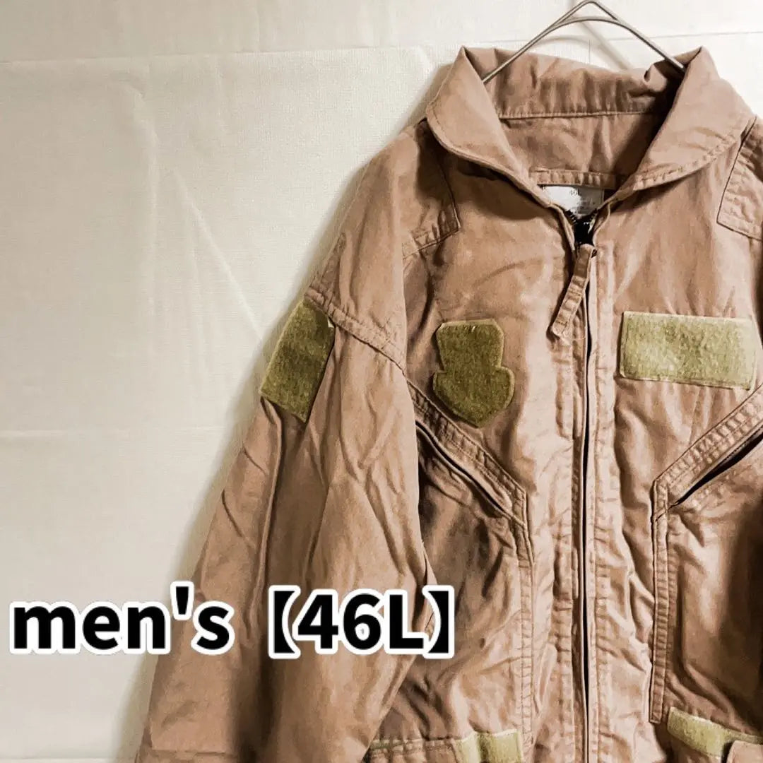 [Y80] Long-sleeved military overalls [46L] Beige