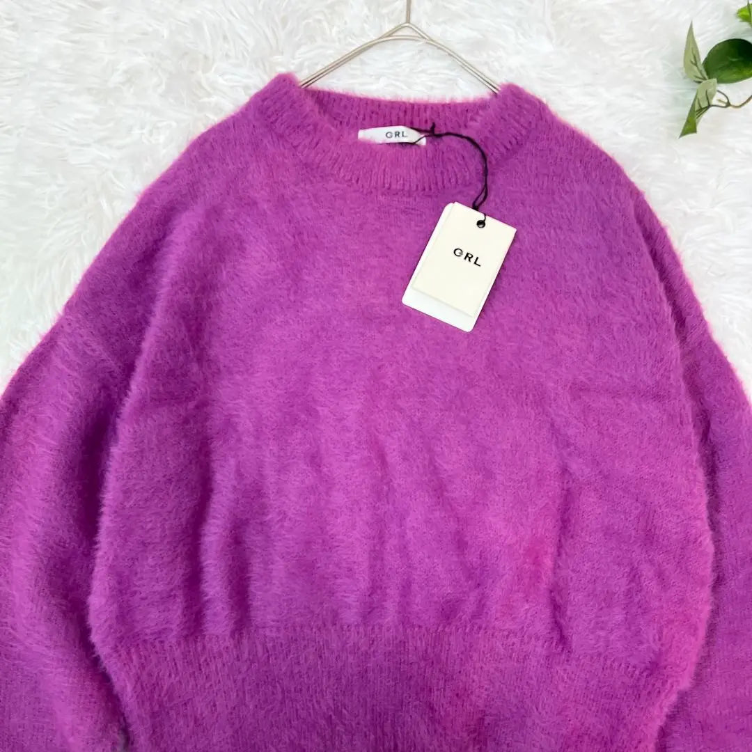 ✨New Grail Short length Knit Crew neck Sweater F Purple