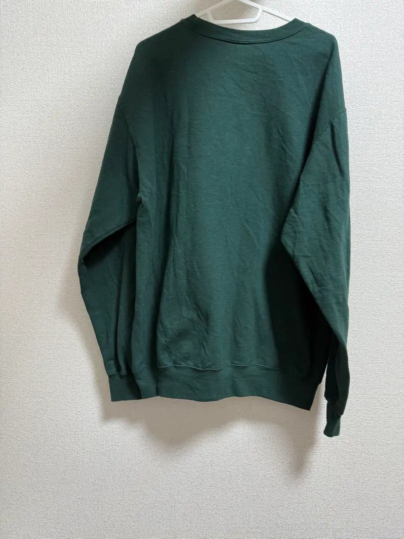 Sweatshirt, fleece lining, US state logo L, green, rare, vintage loose dot