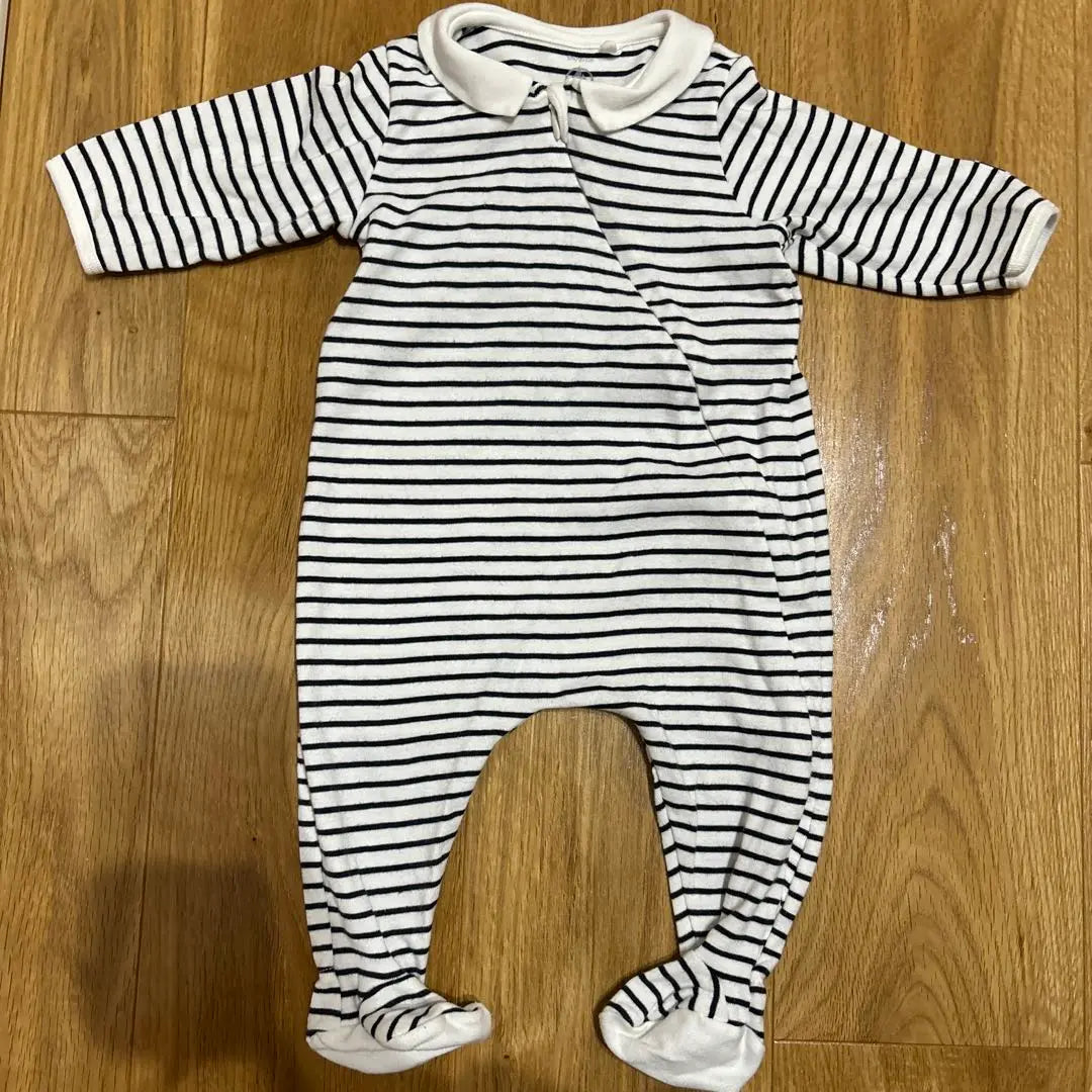 Petit Bateau 6m Mariniere romper with legs