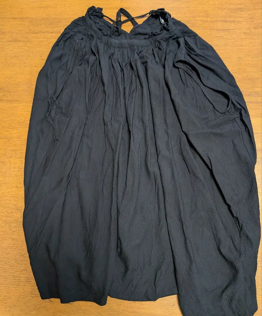 Navy Black Maternity Outerwear with Ruffles, Free Size