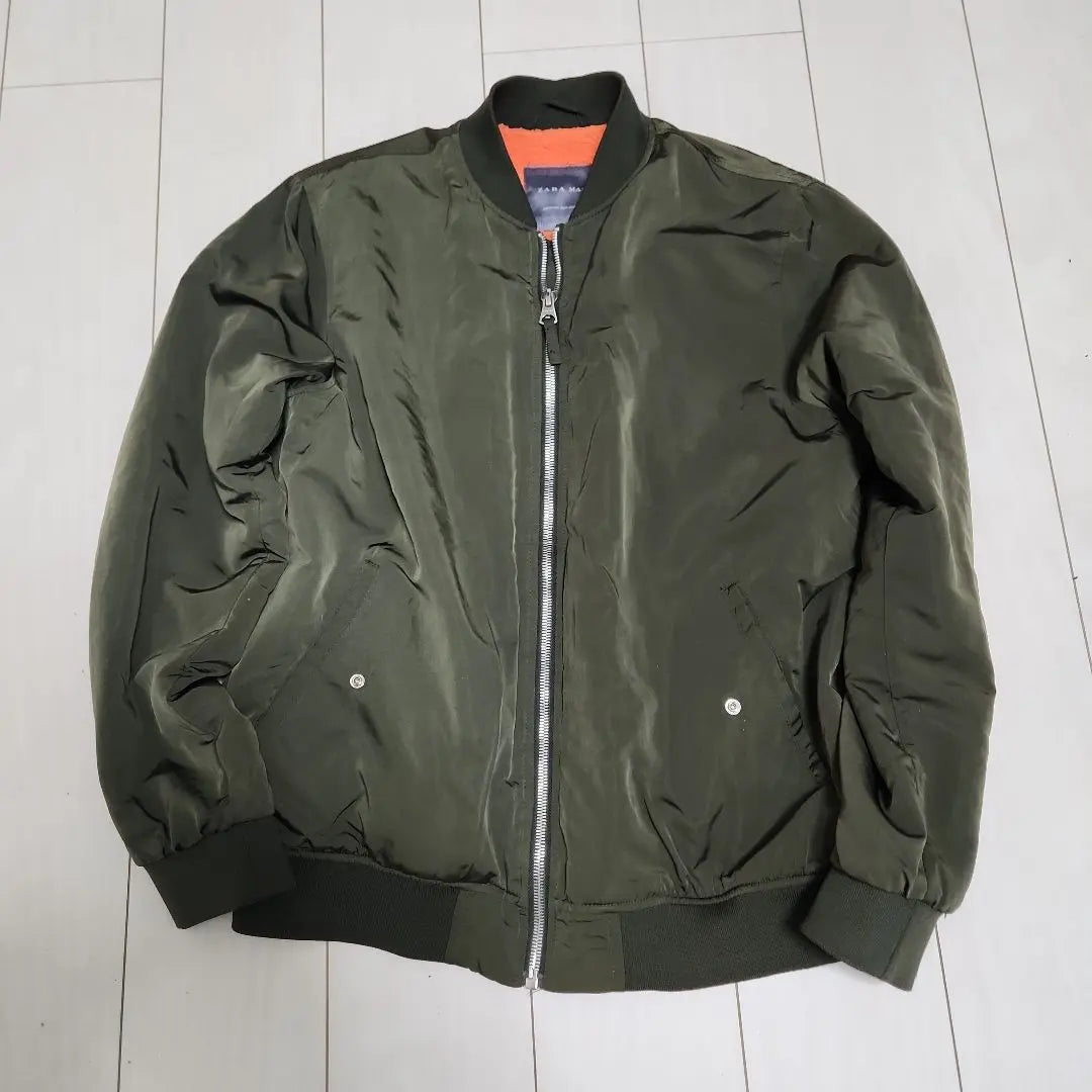 ZARA MAN MA-1 Flight Jacket Olive Green