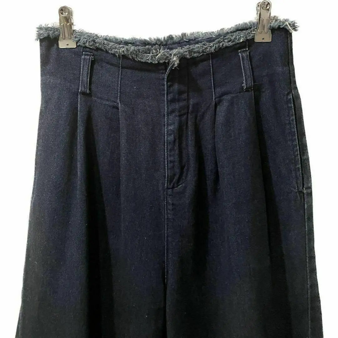 Anonymous shipping Lowry's Farm Denim Wide Pants Blue Women's Bottoms | 匿名配送　ローリーズファーム　デニム　ワイドパンツ　ブルー　レディース　ボトム