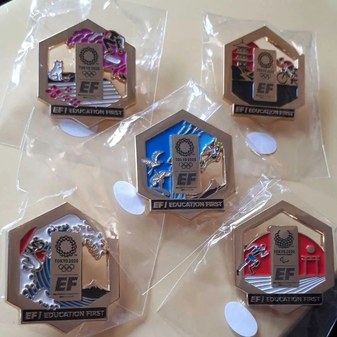 Tokyo Olympics 2020 Original Pin Badge 5 Type Set