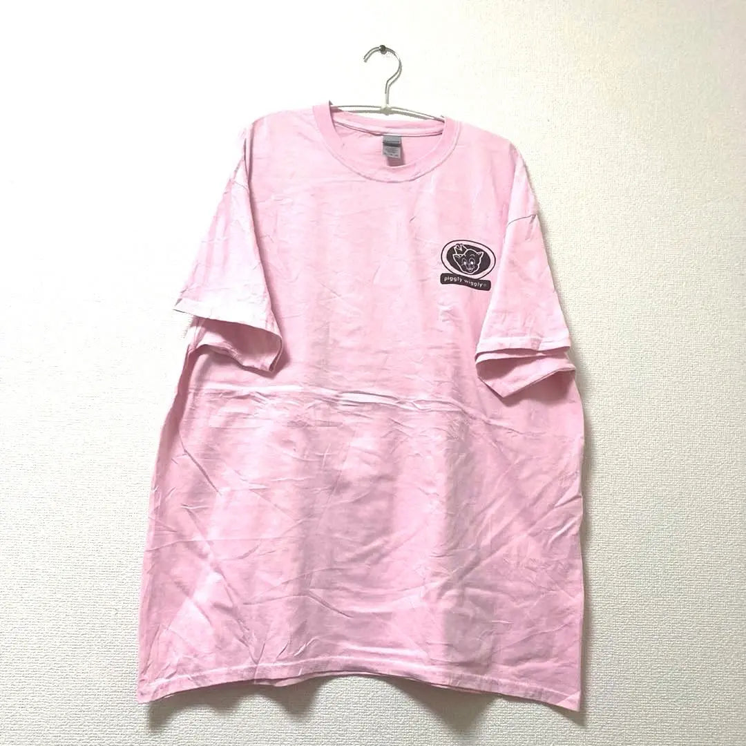 Camiseta ropa usada Piggly Wiggly Gildan Gildan Pink XL | Piggly Wiggly GILDAN ギルダン ピンク XL古着 Tシャツ