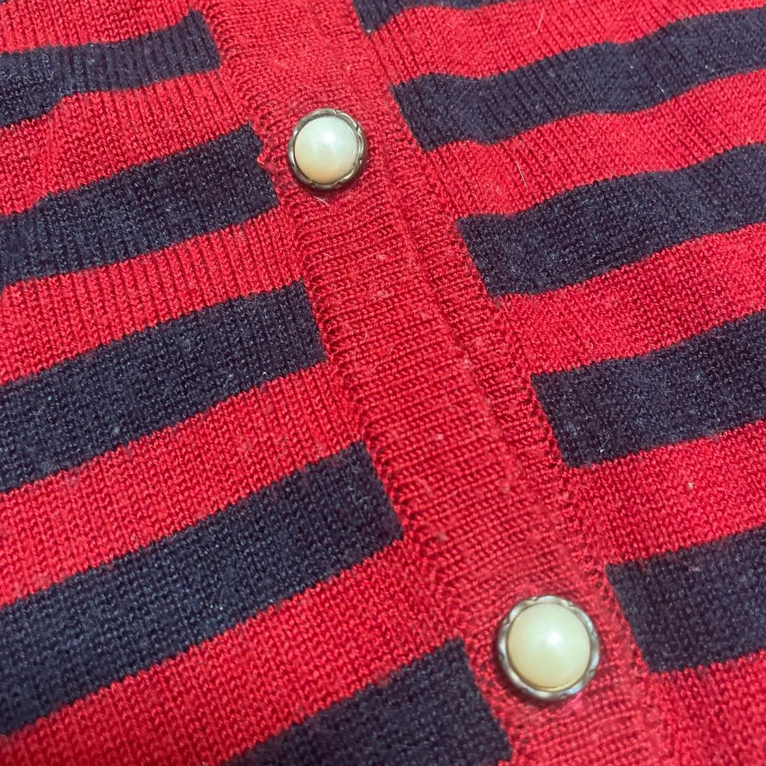 Arnold Palmer Women's Cardigan Border Red Navy Size 2