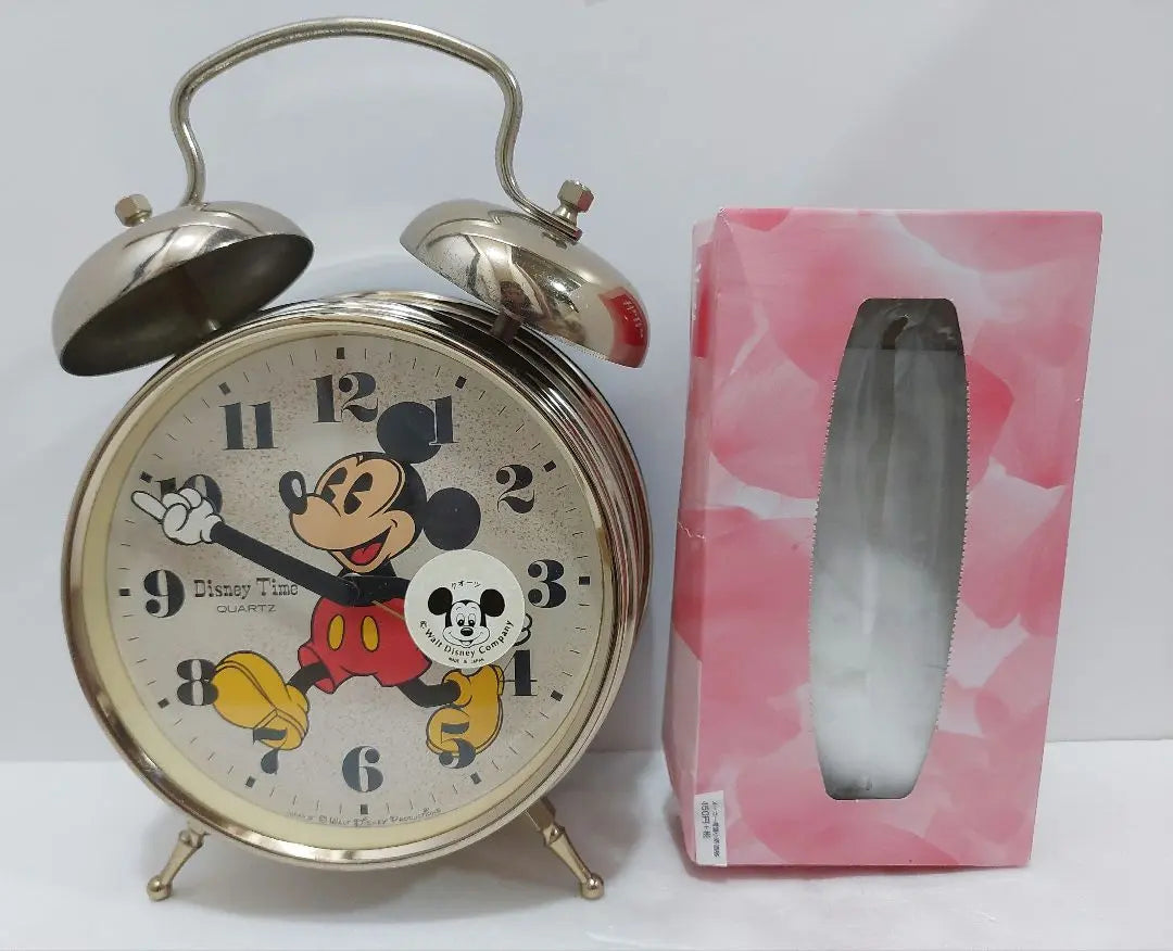 Vintage Antique QUARTZ Mickey Table Clock Alarm Clock