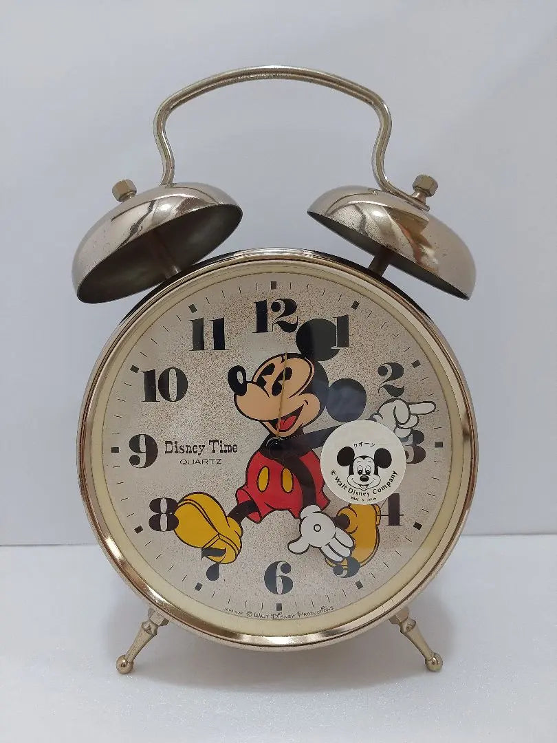 Vintage Antique QUARTZ Mickey Table Clock Alarm Clock