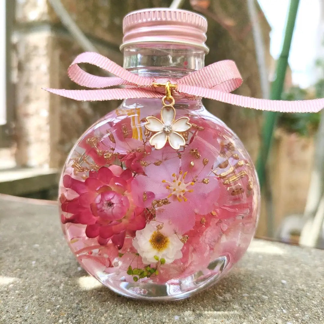 Spring Garden♪ Cherry blossoms and mimosa cat bottle herborium