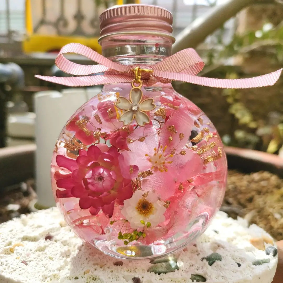 Spring Garden♪ Cherry blossoms and mimosa cat bottle herborium