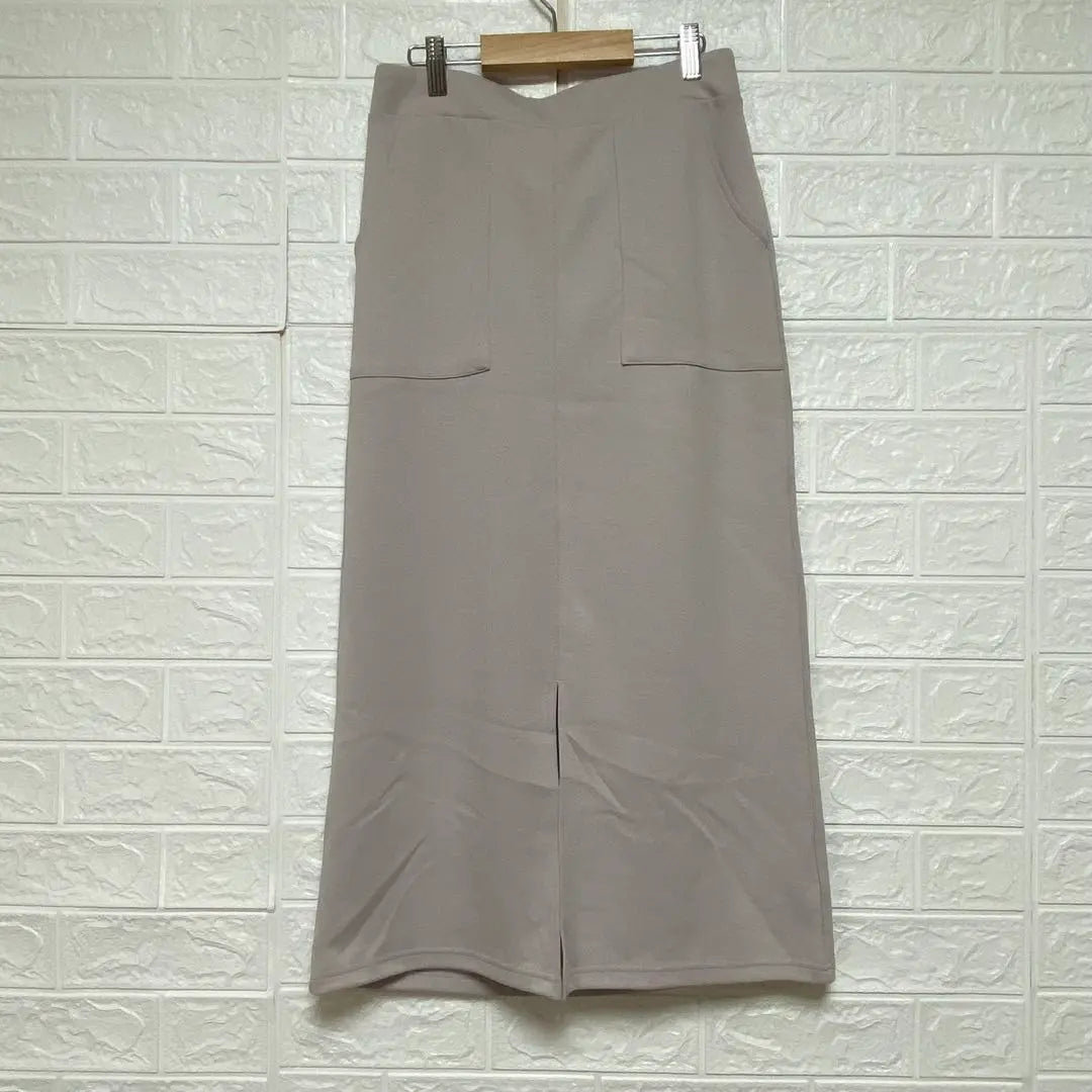 Good condition★SHOO LA RUE DRESKIP Long skirt M size Gray